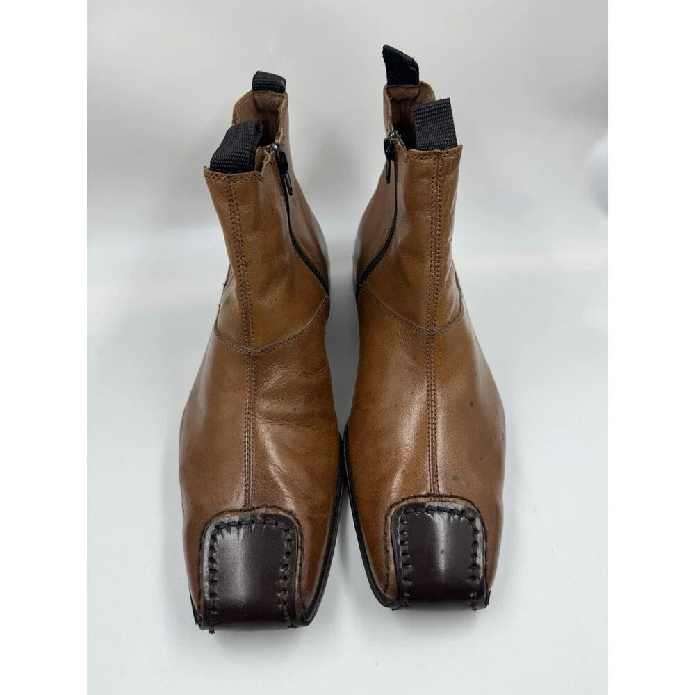 Fratelli Footwear Men's Genuine Leather Boots Size 10.5 Cognac Brown Bootie